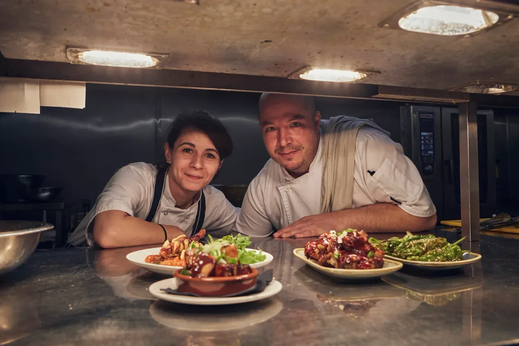 Chefs in kitchen